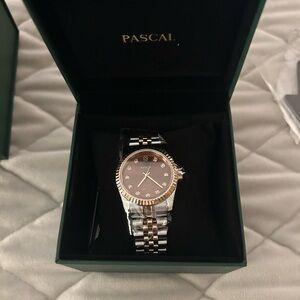 Women's Pascal Diamond Chocolate Face Two-Tone Watch